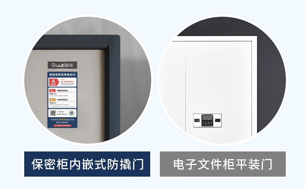 国保保密柜采用内嵌式防撬设计，微缝不易撬，能够阻挡探测器进入查看保密文件
